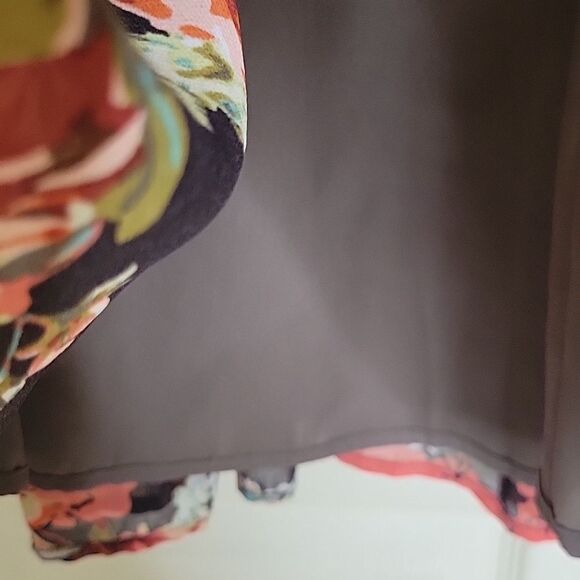 DRESS FORUM Brown and Orange Floral Maxi Skirt Size Small - Picture 4 of 10